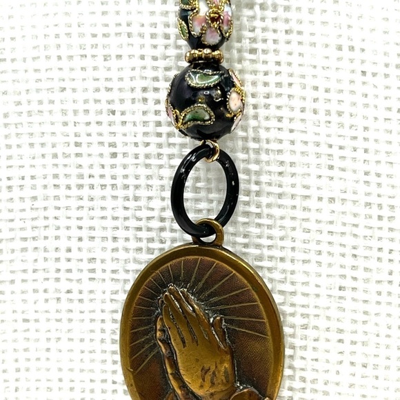 Praying Hands Medallion on Necklace - Picture 2 of 11